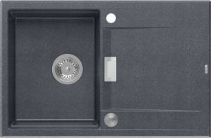 Zlewozmywak Owen OWEN 111 GraniteQ zlewozmywak z syfonem Push 2 Open 1-komorowy z/o (760x500x215; kom. 330x430) silver stone / elementy stalowe 4