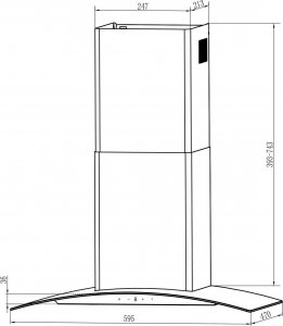 Okap Berdsen Okap kuchenny 60 cm Czarny Berdsen BT-216 6