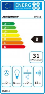 Okap Berdsen Okap kuchenny 60 cm Czarny Berdsen BT-216 7