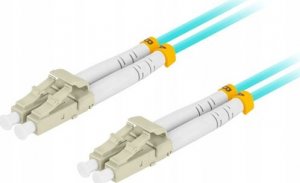 Lanberg Patchcord światłowodowy Lanberg MM LC/UPC-LC/UPC DUPLEX 3.0MM OM3 50/125 LSZH 0.5m aqua 1