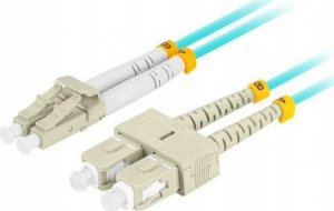 Lanberg Patchcord światłowodowy Lanberg MM LC/UPC-SC/UPC DUPLEX 3.0MM OM3 50/125 LSZH 1m aqua 1