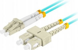 Lanberg Patchcord światłowodowy Lanberg MM LC/UPC-SC/UPC DUPLEX 3.0MM OM3 50/125 LSZH 5m aqua 1