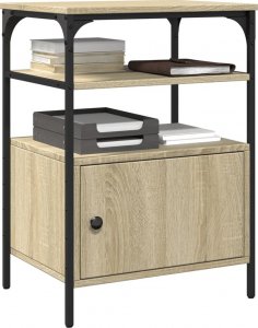 vidaXL Stojak na drukarkę, 3-poziomowy, dąb sonoma, 50x40x76 cm 7