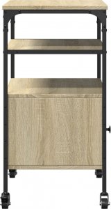 vidaXL Stojak na drukarkę, 3-poziomowy, dąb sonoma, 50x40x76 cm 10