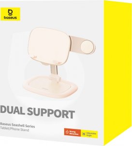 Baseus Regulowany stojak na telefon / tablet Baseus Seashell Series różowy 4