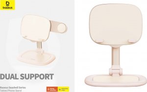 Baseus Regulowany stojak na telefon / tablet Baseus Seashell Series różowy 5