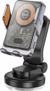 Hoco HOCO uchwyt samochodowy indukcyjny do szyby / deski 15W HW8 czarny 6