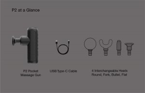 Masażer Eleeels Pistolet Do Masażu Ciała Masażer Wibracyjny Bezprzewodowy / Eleeels P2 2