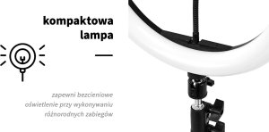 Lampa pierścieniowa Activeshop GLOW lampa pierścieniowa ring 13" bsc ze statywem 10W 16