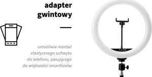 Lampa pierścieniowa Activeshop GLOW lampa pierścieniowa ring 13" bsc ze statywem 10W 18