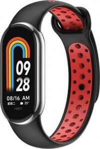 Beline Beline Pasek Mi Band 8 Design Czarno-Czerwony /Black-Red 1