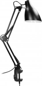 Lampka biurkowa Orno DIAN, lampa biurkowa przykręcana, 60W, E27, stalowa, czarna 1