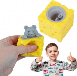 PrzydaSie Gniotek Antystresowy Ser Z Myszką Squishy Mysz Mochi Sensoryczny 1
