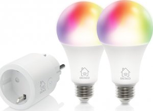 Deltaco Rinkinys DELTACO SMART HOME išmanusis kištukas ir 2x RGB LED lemputės / SH-KIT01 1