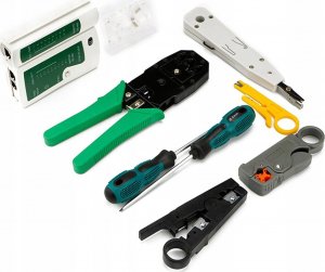 Dexxer Tester kabli z zestawem narzędzi RJ45 LAN BS-470 2