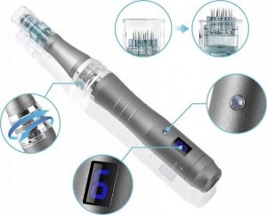 Braders Bezprzewodowy Profesjonalny Derma Pen Mezoterapia Mikroigłowa + 20 Kartridży 3