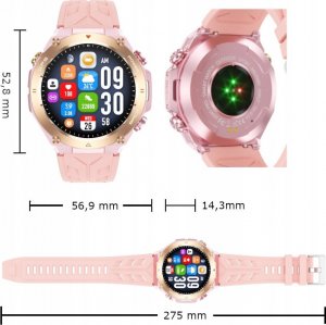 Smartwatch Wenom SMARTWATCH DAMSKI ZEGAREK FUNKCJA GPS ROZMOWY CIŚNIENIE 650mAh SMART WATCH 4