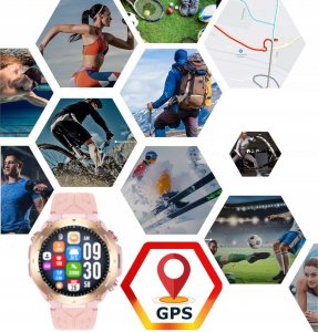 Smartwatch Wenom SMARTWATCH DAMSKI ZEGAREK FUNKCJA GPS ROZMOWY CIŚNIENIE 650mAh SMART WATCH 9