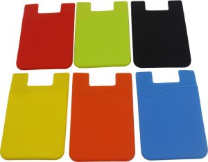 Hurtel Samoprzylepne etui na karty na tył telefonu - czerwone 6