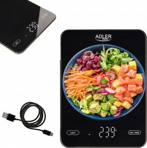 Waga kuchenna Fox Waga Kuchenna 10 Kg Ładowana Przez Usb Adler Ad 3177B 6