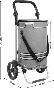 Songmics Wielofunkcyjny wózek na zakupy (KST02GY) 3