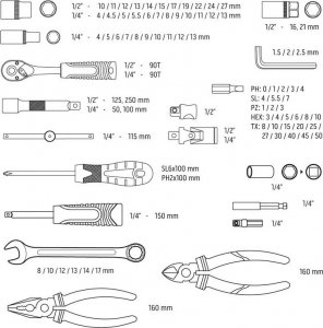 Zestaw narzędzi Neo 10-100 90 el. (10-100) 14