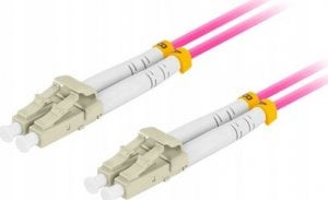 Lanberg Patchcord światłowodowy Lanberg MM LC/UPC-LC/UPC DUPLEX 3.0MM OM4 50/125 LSZH 0.5m fioletowy 1