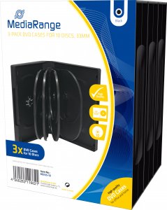 MediaRange MediaRange BOX35-10 opakowania na płyty CD Opakowanie na płytę DVD 10 dysków Czarny 2