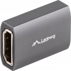 Adapter AV Lanberg Adapter Lanberg HDMI(F)->HDMI(F) 8K beczka srebrna aluminium 1