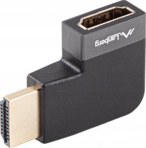 Adapter AV Lanberg Adapter Lanberg HDMI(F)->HDMI(F) 8K kątowy lewo aluminimum srebrny 2