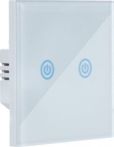 SMART WYŁĄCZNIK ŚWIATŁA WIFI podwójny biały ART oem 2