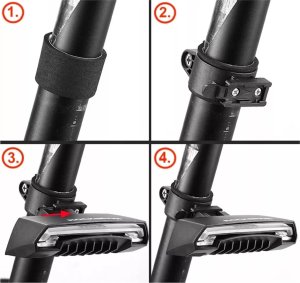 RockBros Lampka rowerowa tylna Rockbros LKWD-R1 z laserem i pilotem + kabel micro USB - USB-A - czarna 9