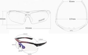 RockBros Okulary rowerowe Rockbros 10003 polaryzujące - czarne 9