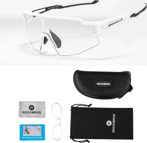 RockBros Okulary rowerowe Rockbros 10172 fotochromowe UV400 - białe 3