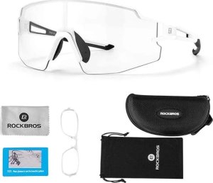 RockBros Okulary rowerowe Rockbros 10172 fotochromowe UV400 - białe 4