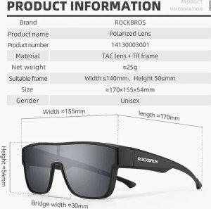 RockBros Okulary rowerowe Rockbros SP304 polaryzujące - szare 4