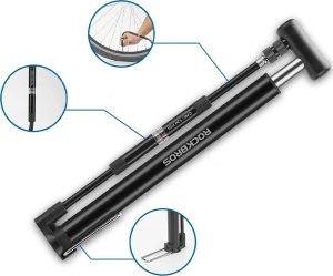 RockBros Pompka rowerowa Rockbros 42322821001 podłogowa - czarna 4