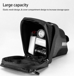 RockBros Torba rowerowa Rockbros C29-BK wodoodporna pod siodełko - czarna 8