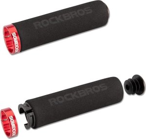RockBros Uchwyty rowerowe Rockbros BT1001BKRD z gąbki na kierownicę - czarno-czerwone 2