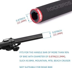 RockBros Uchwyty rowerowe Rockbros BT1001BKRD z gąbki na kierownicę - czarno-czerwone 4