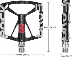 RockBros Zestaw pedałów rowerowych Rockbros 37213071001 ze stopu aluminium - czarne 6