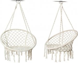 Hedo Huśtawka bocianie gniazdo do pokoju do ogrodu Premium - biała + zestaw montażowy 2