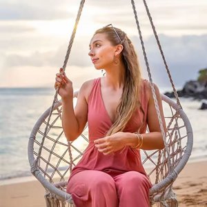 Hedo Huśtawka bocianie gniazdo do pokoju do ogrodu Premium - biała + zestaw montażowy 5