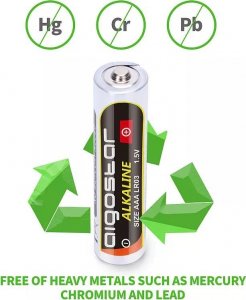 Aigostar  Bateria alkaliczna LR03 AAAV 1.5 4 szt. Bateria alkaliczna LR03 AAAV 1.5 4 szt. 5