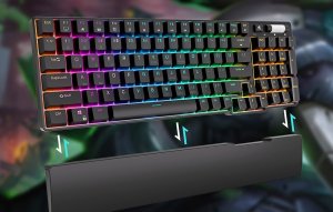 Klawiatura Royal Kludge Bezprzewodowa klawiatura mechaniczna Royal Kludge RK96 RGB, Red switch (czarna) 9