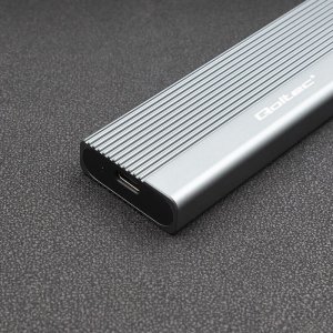 Kieszeń Qoltec Obudowa | kieszeń na dysk SSD M.2 | SATA | NGFF | USB-C | Super speed 6Gb/s | 2TB | Szara 5