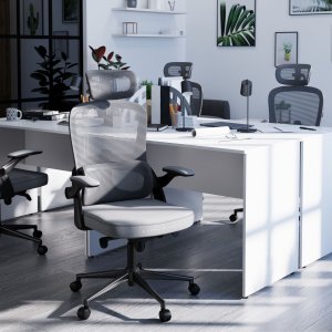 Krzesło biurowe Diablo Chairs V-Light Szare 12
