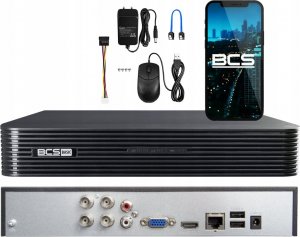 Rejestrator BCS REJESTRATOR AHD, HD-CVI, HD-TVI, CVBS, TCP/IP BCS-B-XVR0401(2.0) 4 KANAŁY BCS BASIC 1