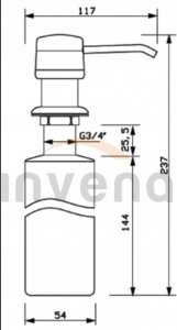 Dozownik do mydła Invena DOZOWNIK NA PLYN DO MYCIA NACZYN LUB MYDLO, KOLOR CHROM 3