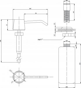 Dozownik do mydła Invena DOZOWNIK NA PLYN DO MYCIA NACZYN LUB MYDLO, KOLOR CHROM 4